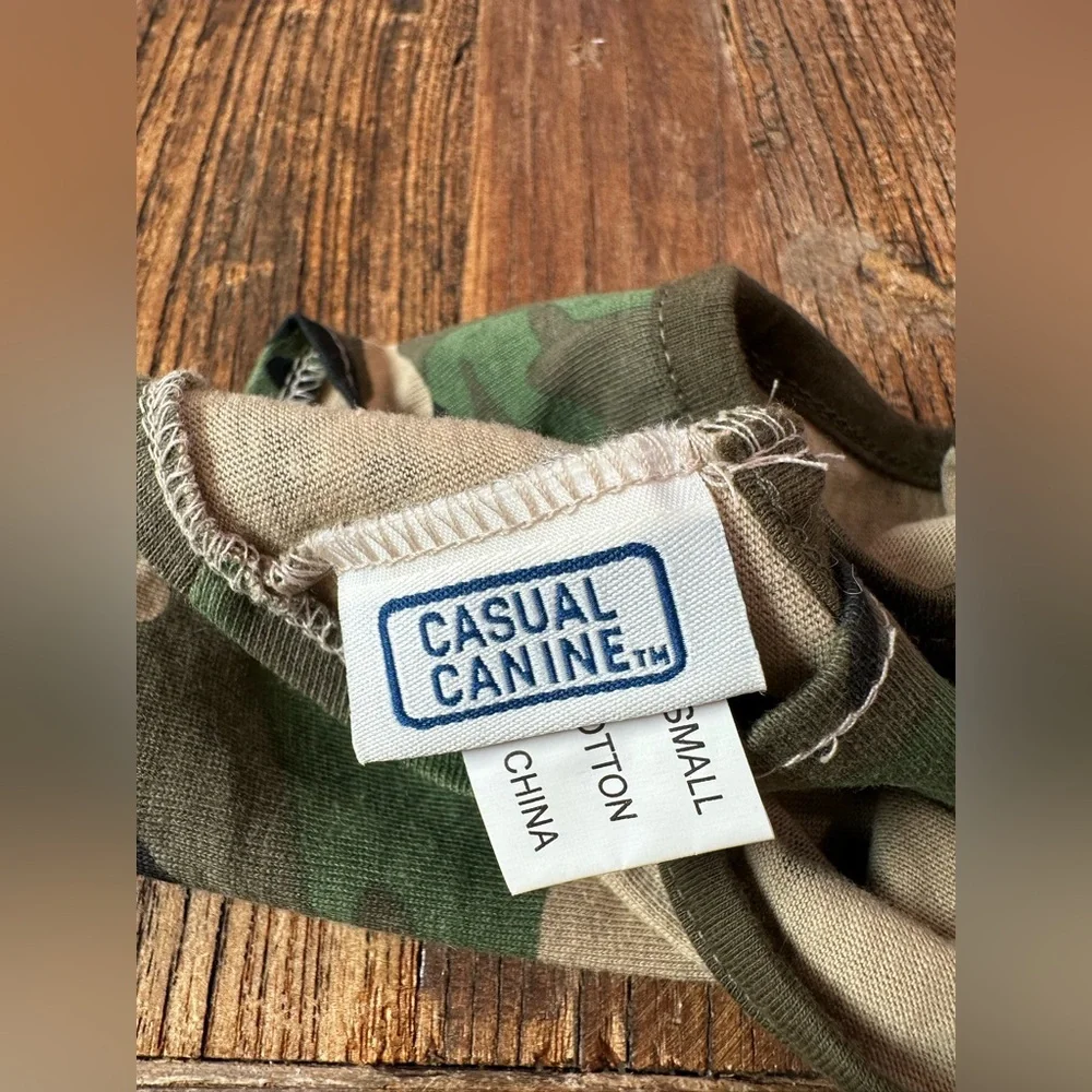 Casual Canine Camouflage Dog Tank Top - Green and Black